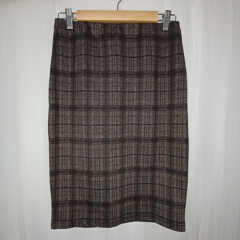 Philosophy Pencil Skirt, Dark Plaid, Small